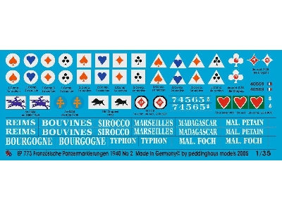 French Tank Markings 1939-1940 No. 2 - zdjęcie 1