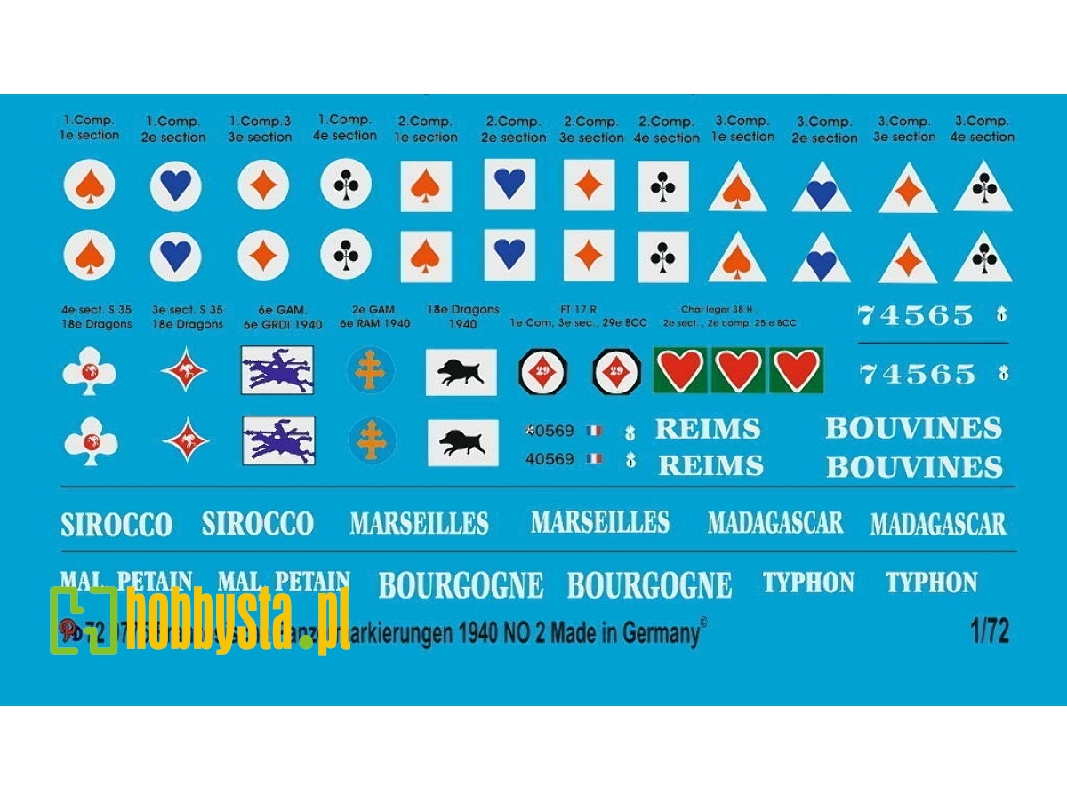 French Tank Markings 1939-1940 No. 2 - zdjęcie 1
