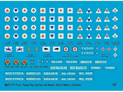 French Tank Markings 1939-1940 No. 2 - zdjęcie 1