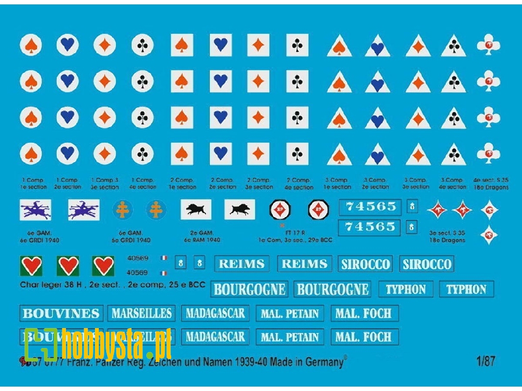 French Tank Markings 1939-1940 No. 2 - zdjęcie 1
