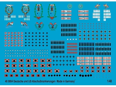 German And Us Aircraft Kill Markings Overseas Version Complete Swastika - zdjęcie 1