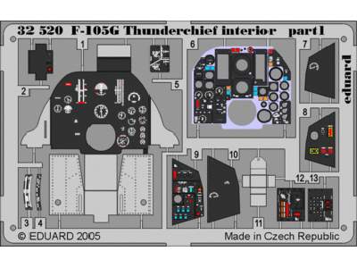  F-105G interior 1/32 - Trumpeter - blaszki - zdjęcie 1