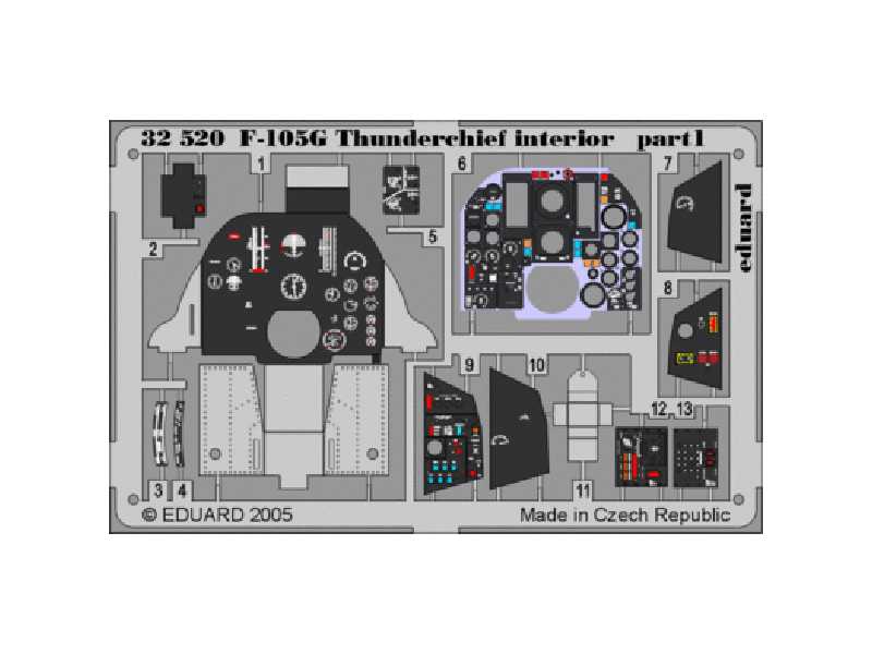 F-105G interior 1/32 - Trumpeter - blaszki - zdjęcie 1 F-105G interior 1/32 - Trumpeter - blaszki - zdjęcie 1
