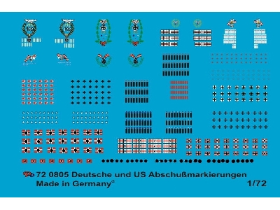 German And Us Aircraft Kill Markings Overseas Version Complete Swastika - zdjęcie 1
