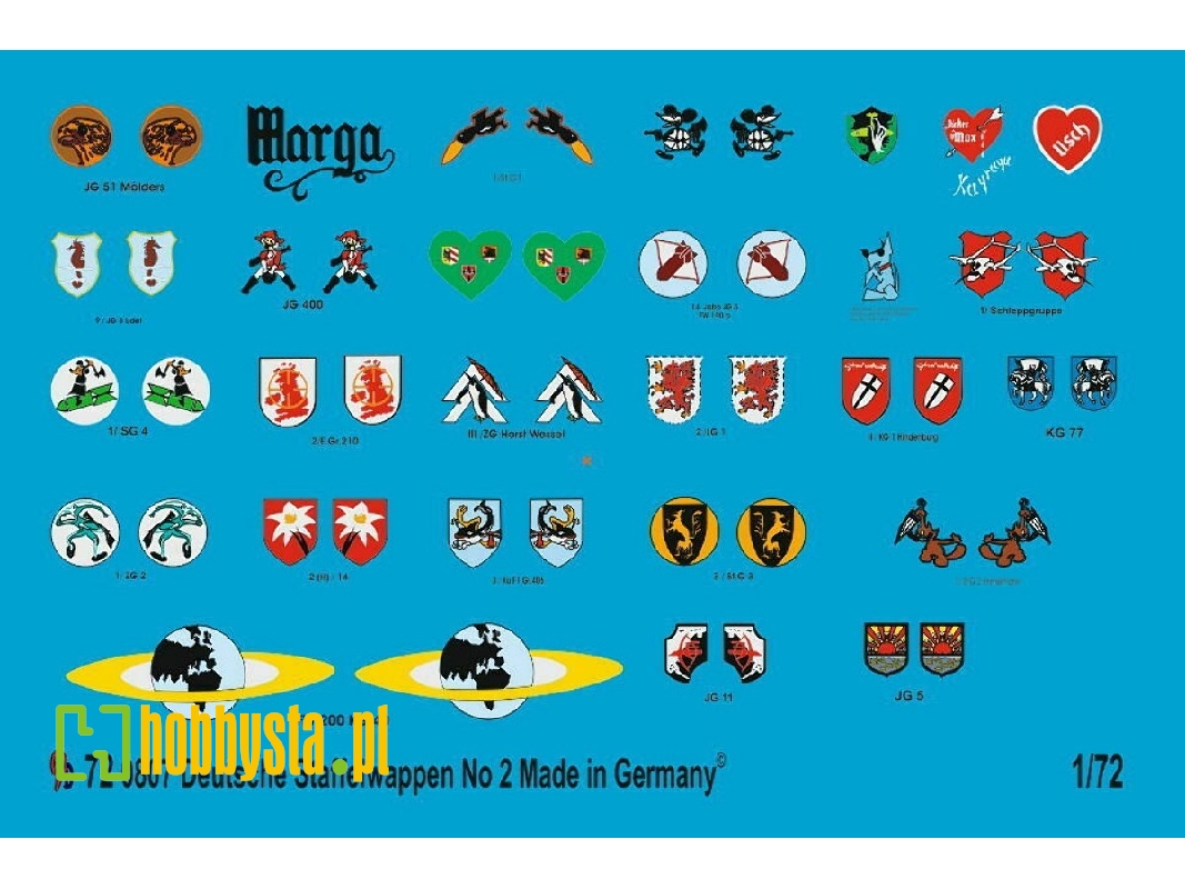 German Luftwaffe Fighter Different Unit Signs No. 2 - zdjęcie 1