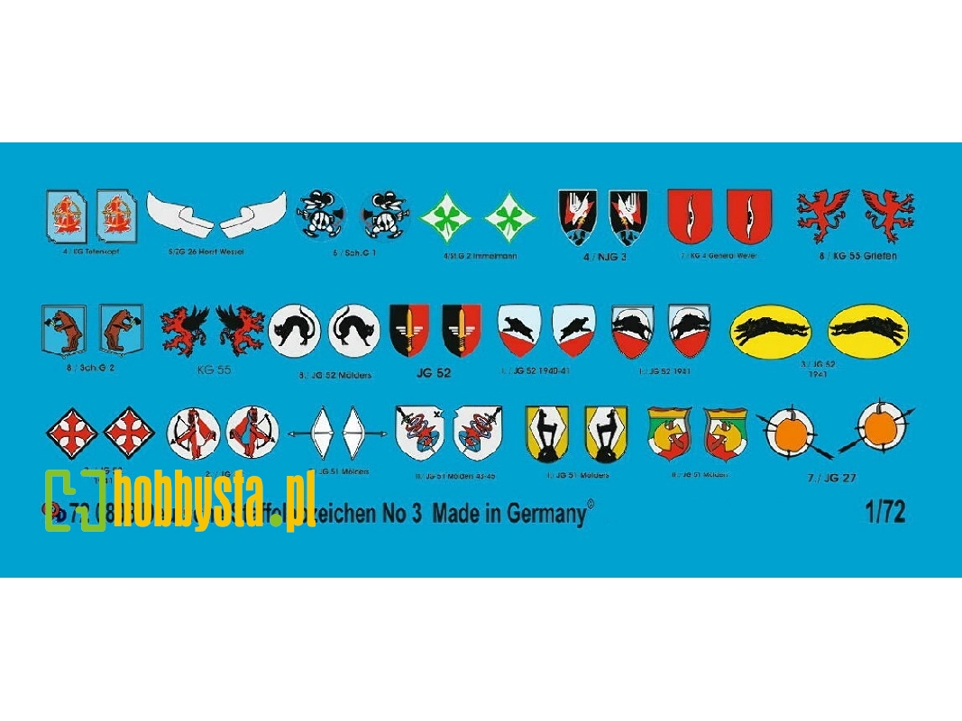 German Luftwaffe Fighter Different Unit Signs No. 3 - zdjęcie 1