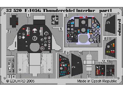  F-105G interior 1/32 - Trumpeter - blaszki - zdjęcie 2