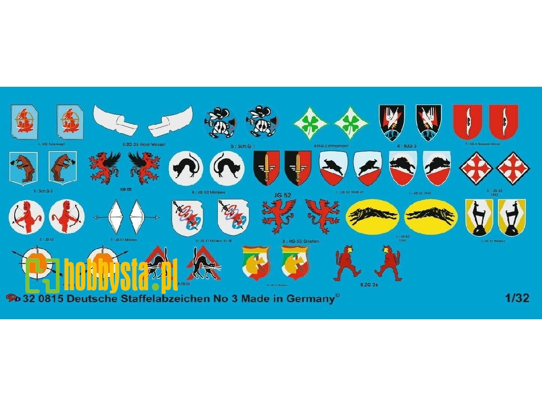German Luftwaffe Fighter Different Unit Signs No. 3 - zdjęcie 1