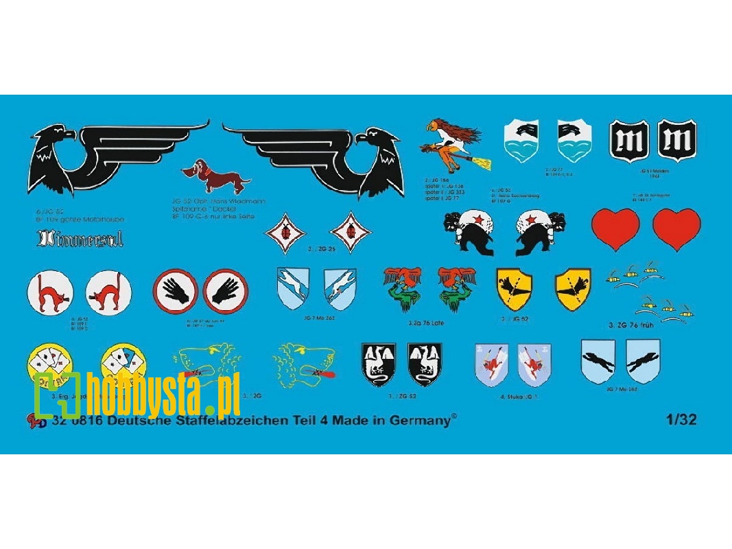 German Luftwaffe Fighter Different Unit Signs No. 4 - zdjęcie 1