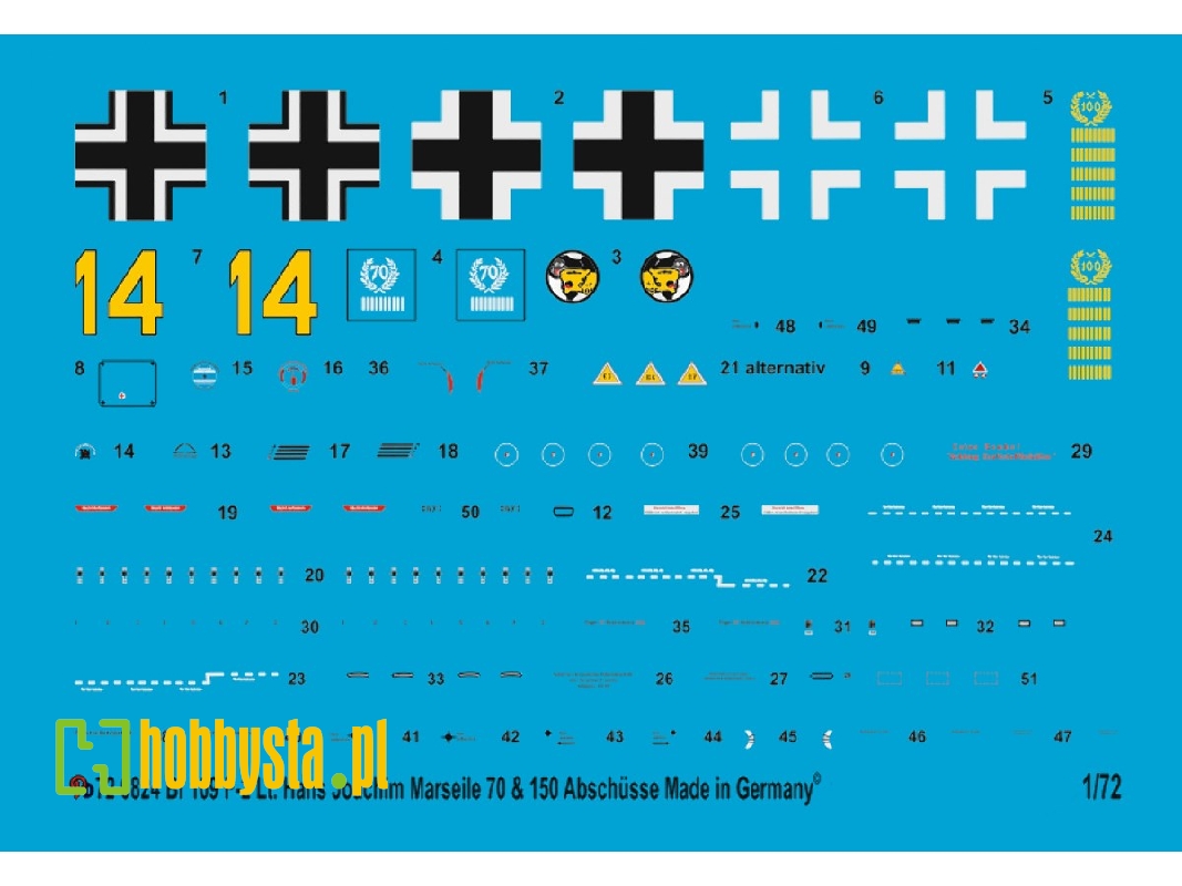 Bf 109 F 2 Hans Joachim Marseile Africa 3/Jg 27 Martuba, Libya - zdjęcie 1