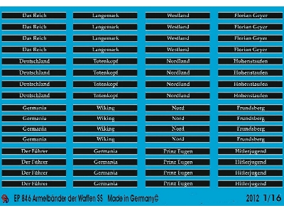 Cuff Titles Of The Waffen Ss - zdjęcie 1