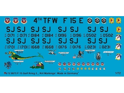 F 15 Nose Art And Kill Markings Gulf War 2 - zdjęcie 1
