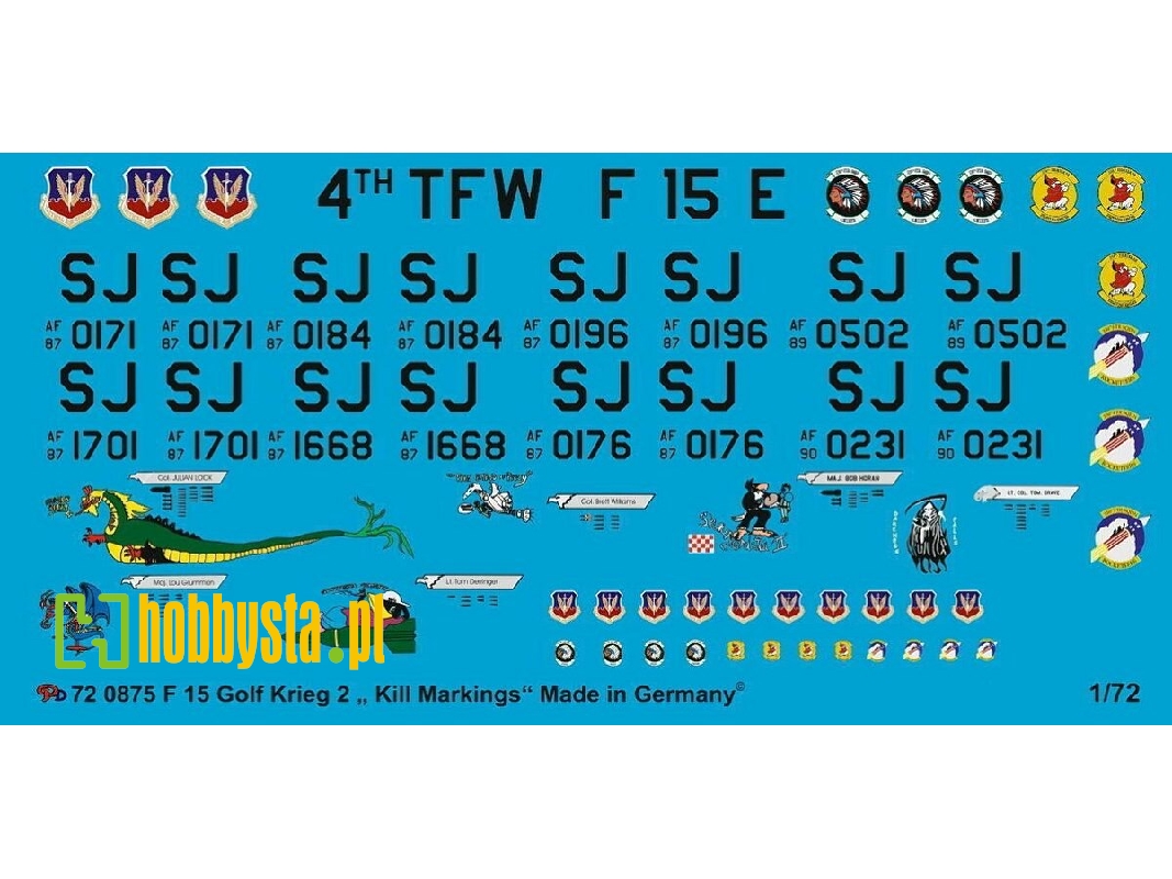 F 15 Nose Art And Kill Markings Gulf War 2 - zdjęcie 1