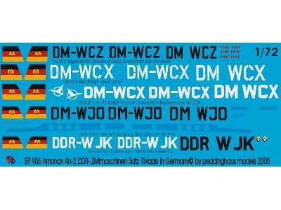 Antonov An-2 For Ddr Civil - Markings No. 1 - zdjęcie 1