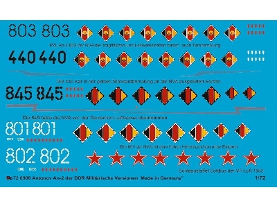 Antonov An-2 For Ddr Military - Markings No. 1 - zdjęcie 1