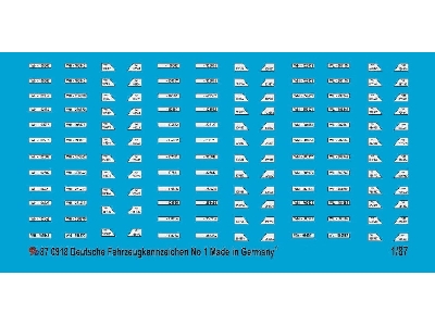 German Number Plates Wehrmacht And Waffen Ss No. 2 - zdjęcie 1