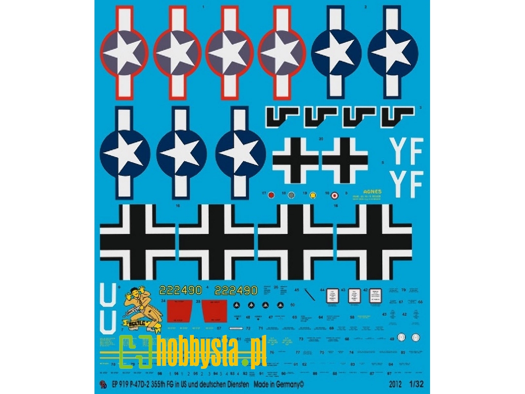 Thunderbolt Circus Rosarius With Us And German Markings - zdjęcie 1