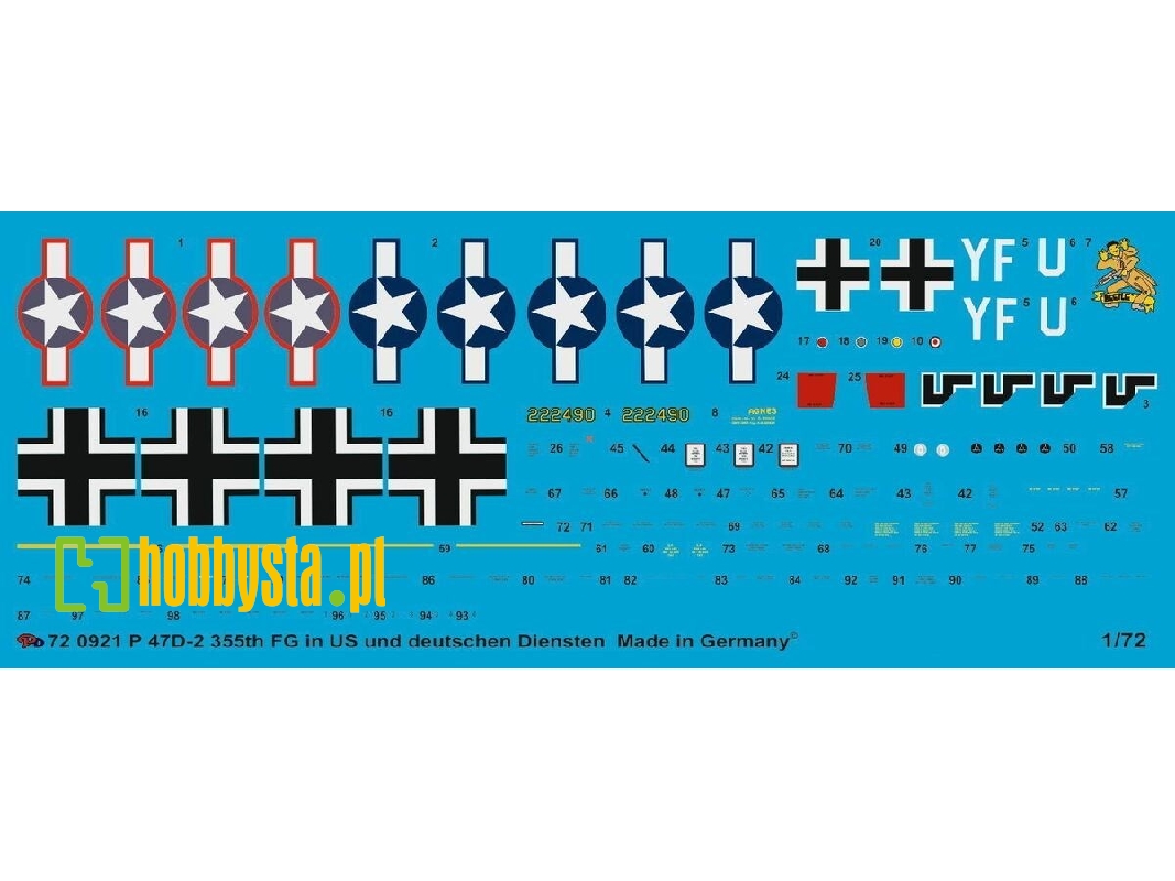 Thunderbolt Circus Rosarius With Us And German Markings - zdjęcie 1