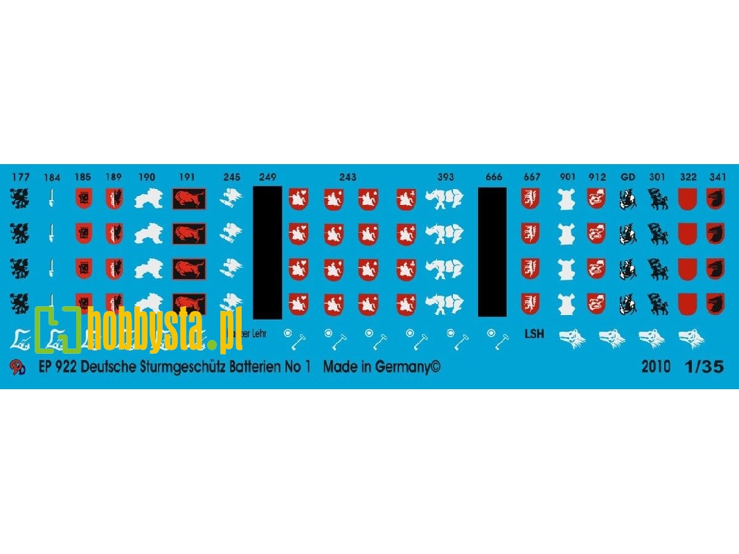 Stug Batteries Unit Markings No. 1 - zdjęcie 1