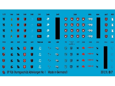 Stug Batteries Unit Markings No. 1 - zdjęcie 1