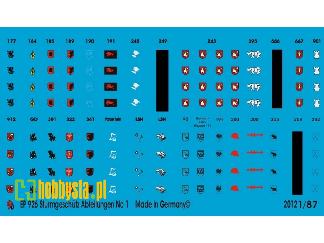 Stug Batteries Unit Markings No. 1 - zdjęcie 1