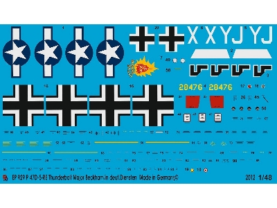 Thunderbolt Maj Beckham Circus Rosarius With Us And German Markings - zdjęcie 1