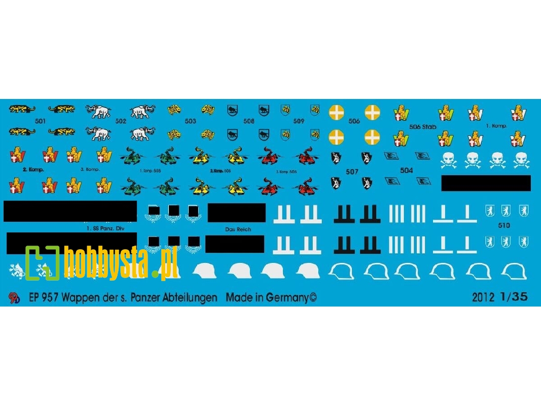 Unit Markings Of The Heavy Tank Units Of Wehrmacht And Waffen Ss - zdjęcie 1