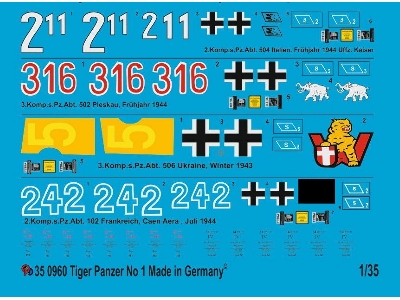 Tiger Tank Markings Set No. 1 - zdjęcie 1