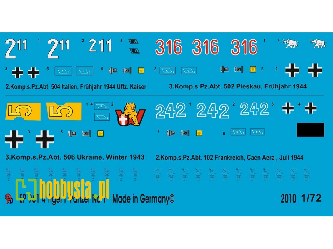 Tiger Tank Markings Set No. 1 - zdjęcie 1