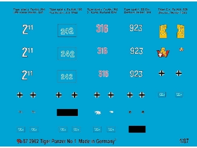 Tiger Tank Markings Set No. 1 - zdjęcie 1