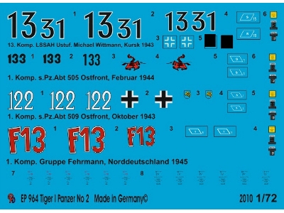 Tiger Tank Markings Set No. 2 - zdjęcie 1