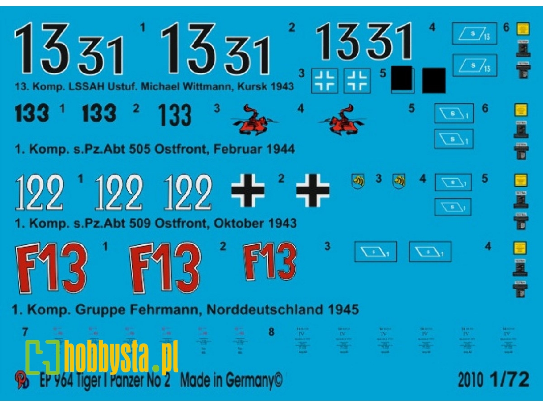 Tiger Tank Markings Set No. 2 - zdjęcie 1