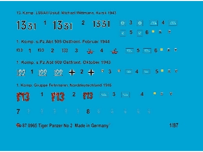 Tiger Tank Markings Set No. 2 - zdjęcie 1