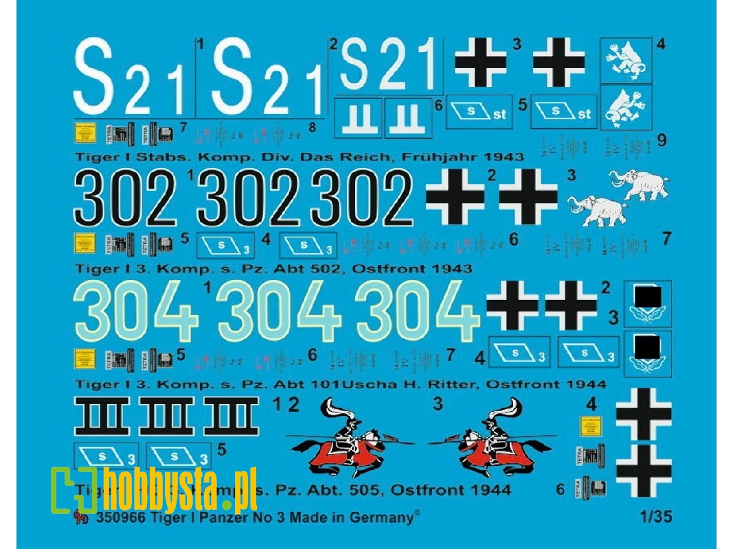 Tiger Tank Markings Set No. 3 - zdjęcie 1