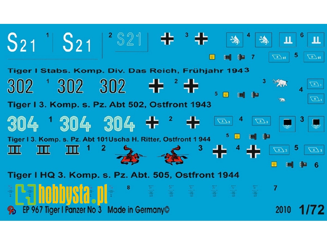 Tiger Tank Markings Set No. 3 - zdjęcie 1