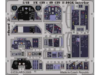  F-105G interior S. A. 1/48 - Hobby Boss - blaszki - zdjęcie 1