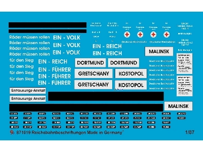 Reichsbahn Markings For Steamers - Waggons And Train Stations - zdjęcie 1