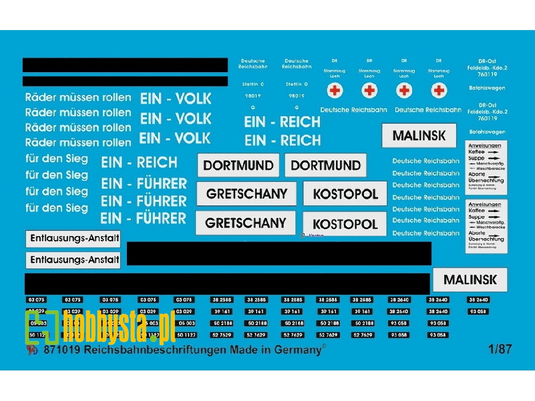 Reichsbahn Markings For Steamers - Waggons And Train Stations - zdjęcie 1
