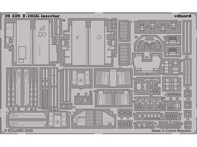  F-105G interior S. A. 1/48 - Hobby Boss - blaszki - zdjęcie 1