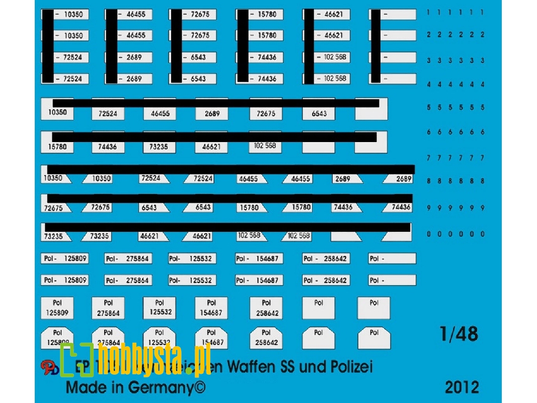 Number Plates For German Police And Waffen Ss - zdjęcie 1