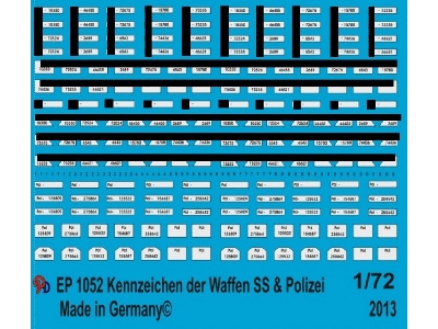 Number Plates For German Police And Waffen Ss - zdjęcie 1