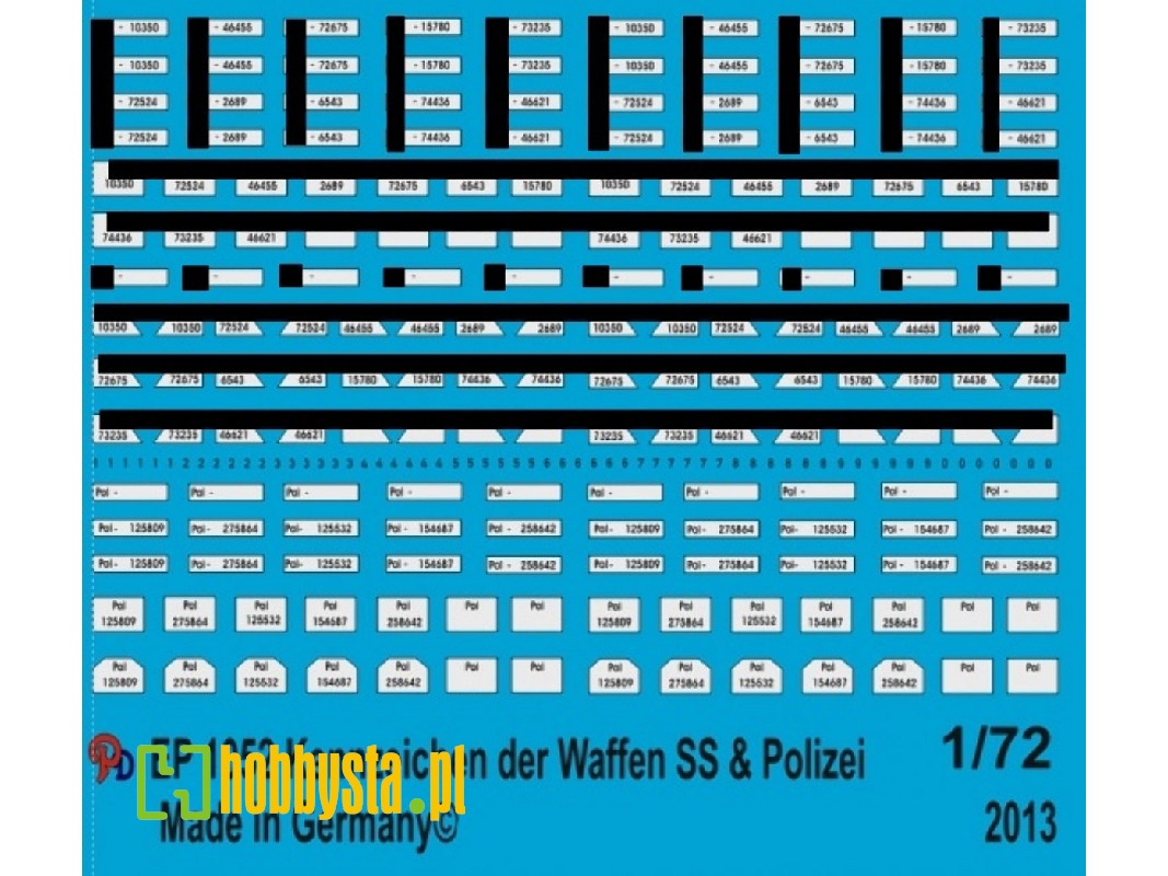 Number Plates For German Police And Waffen Ss - zdjęcie 1
