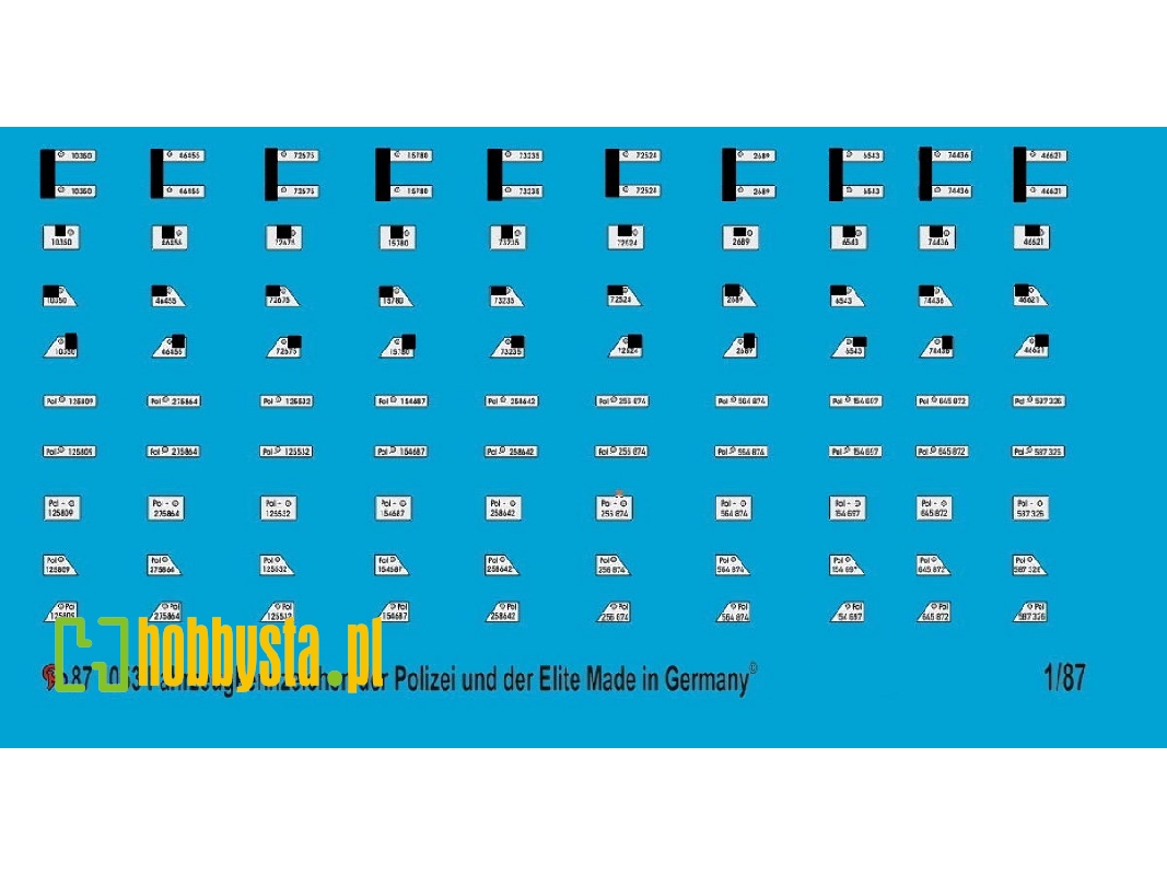 Number Plates For German Police And Waffen Ss - zdjęcie 1