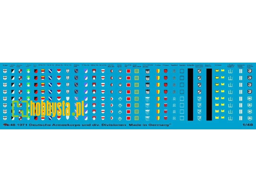 German Army Corps And Div. Divisions Markings - zdjęcie 1