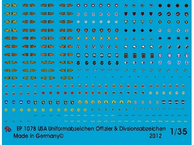 Usa Insignia Officers - Divisional Markings And Tank Corps - zdjęcie 1