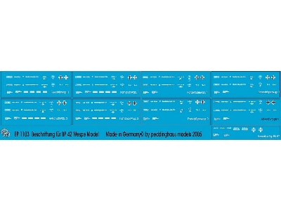 Markings For Bp 42 Wespe Models - zdjęcie 1