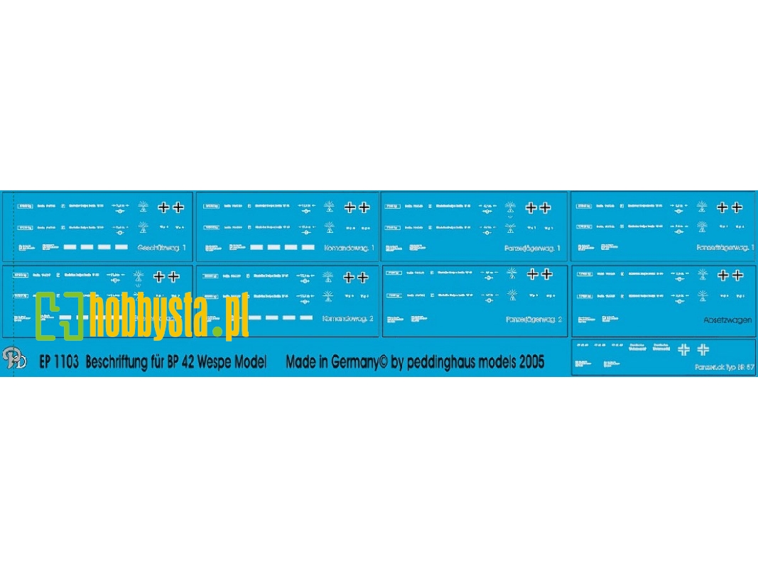 Markings For Bp 42 Wespe Models - zdjęcie 1