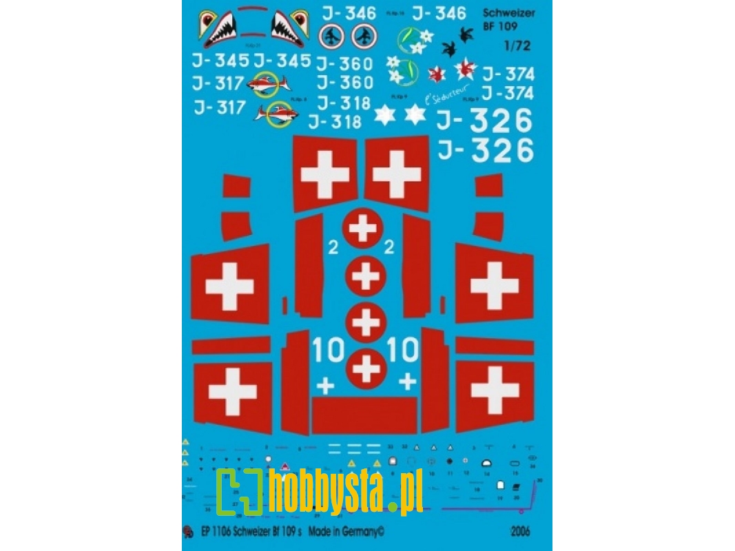 Markings For Swiss Bf 109 S - zdjęcie 1