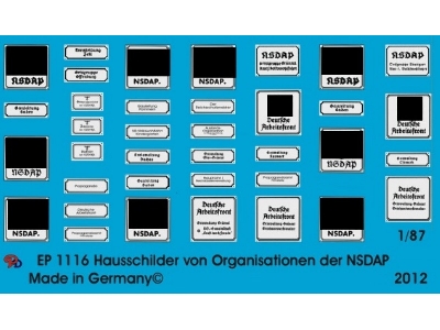 House Plates Of Nsdap Organisations - zdjęcie 1