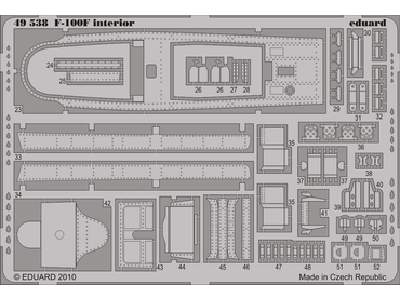  F-100F interior S. A. 1/48 - Trumpeter - blaszki - zdjęcie 1